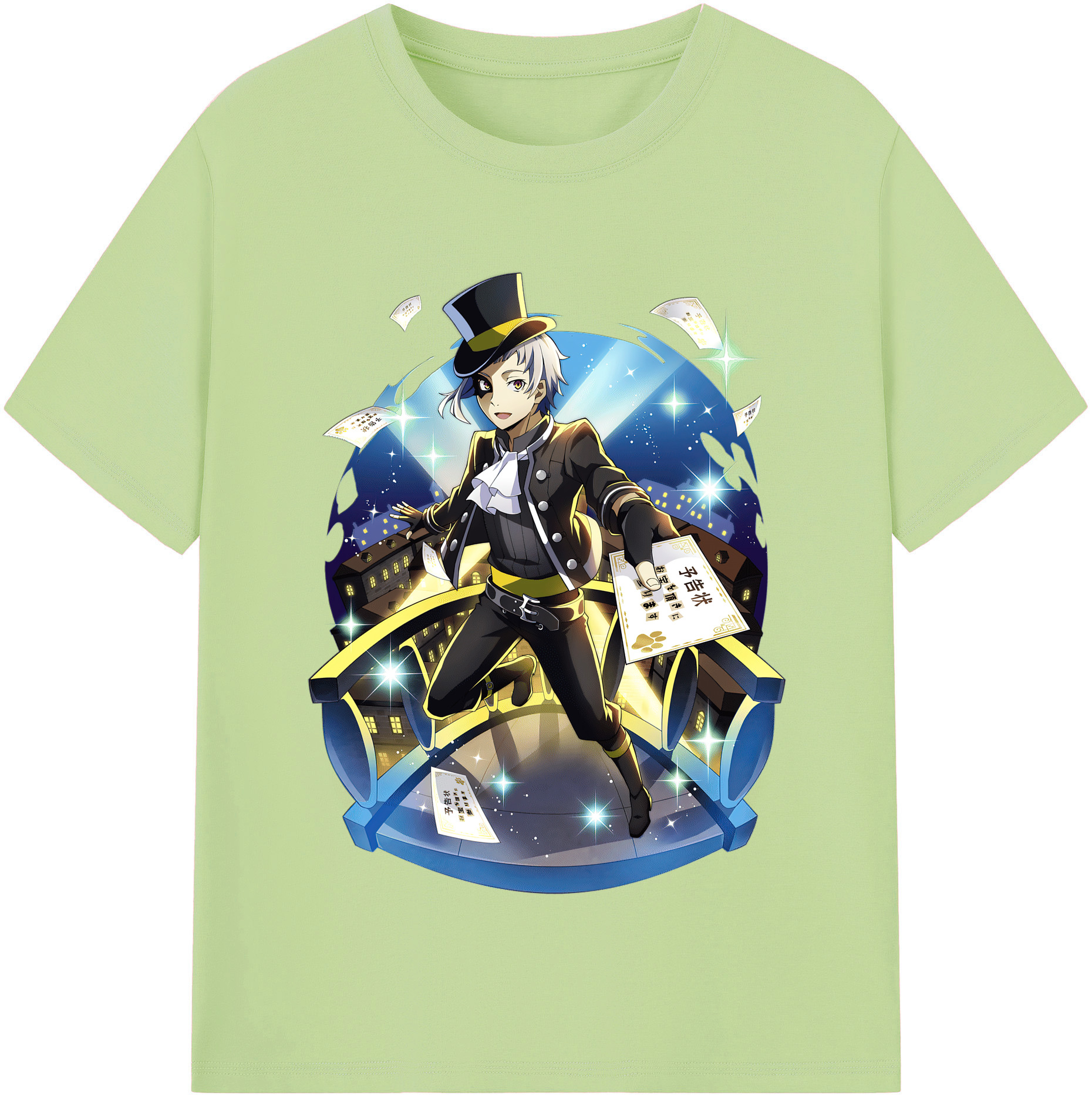 （画像用） 文豪ストレイドッグス Bungo Stray Dogs 綿100％半袖Tシャツ（フロントプリント）